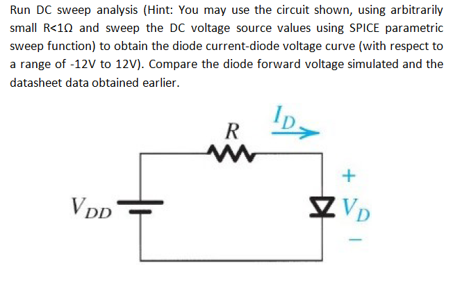 Solved Run DC sweep analysis (Hint: You may use the circuit | Chegg.com