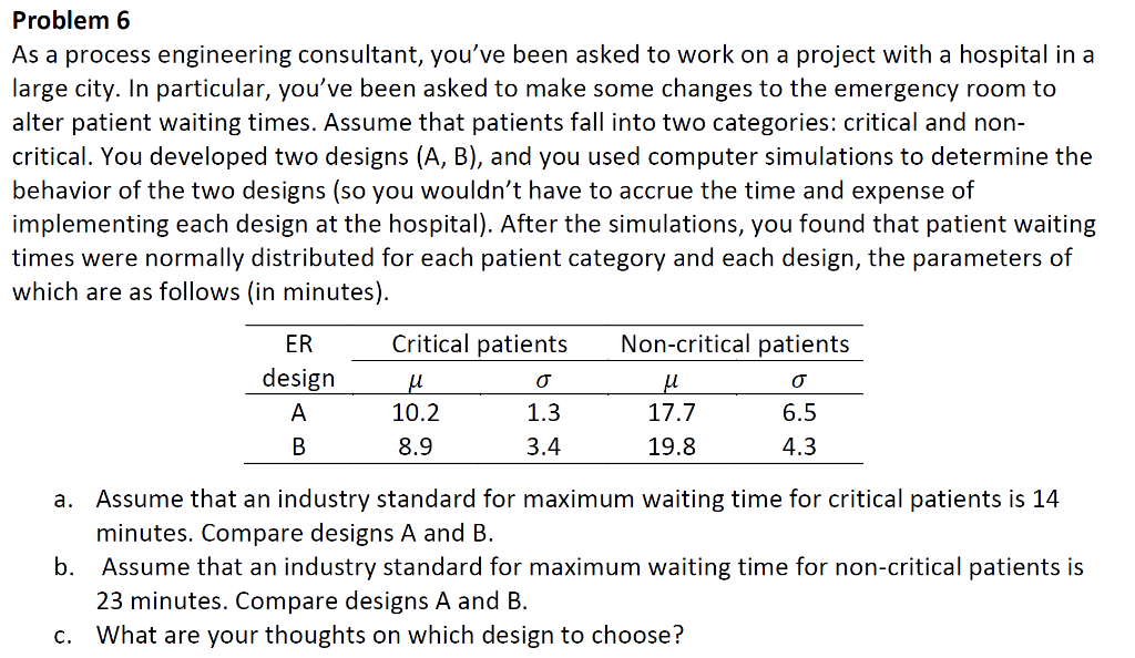 Solved Problem 6 As a process engineering consultant, you've | Chegg.com