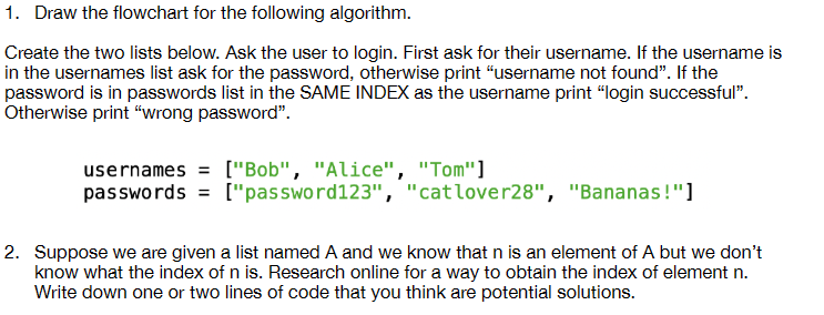 Solved 1. Draw The Flowchart For The Following Algorithm. | Chegg.com