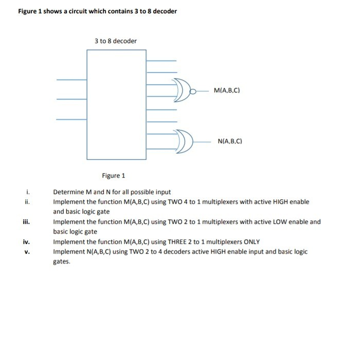 Solved Figure 1 shows a circuit which contains 3 to 8 | Chegg.com