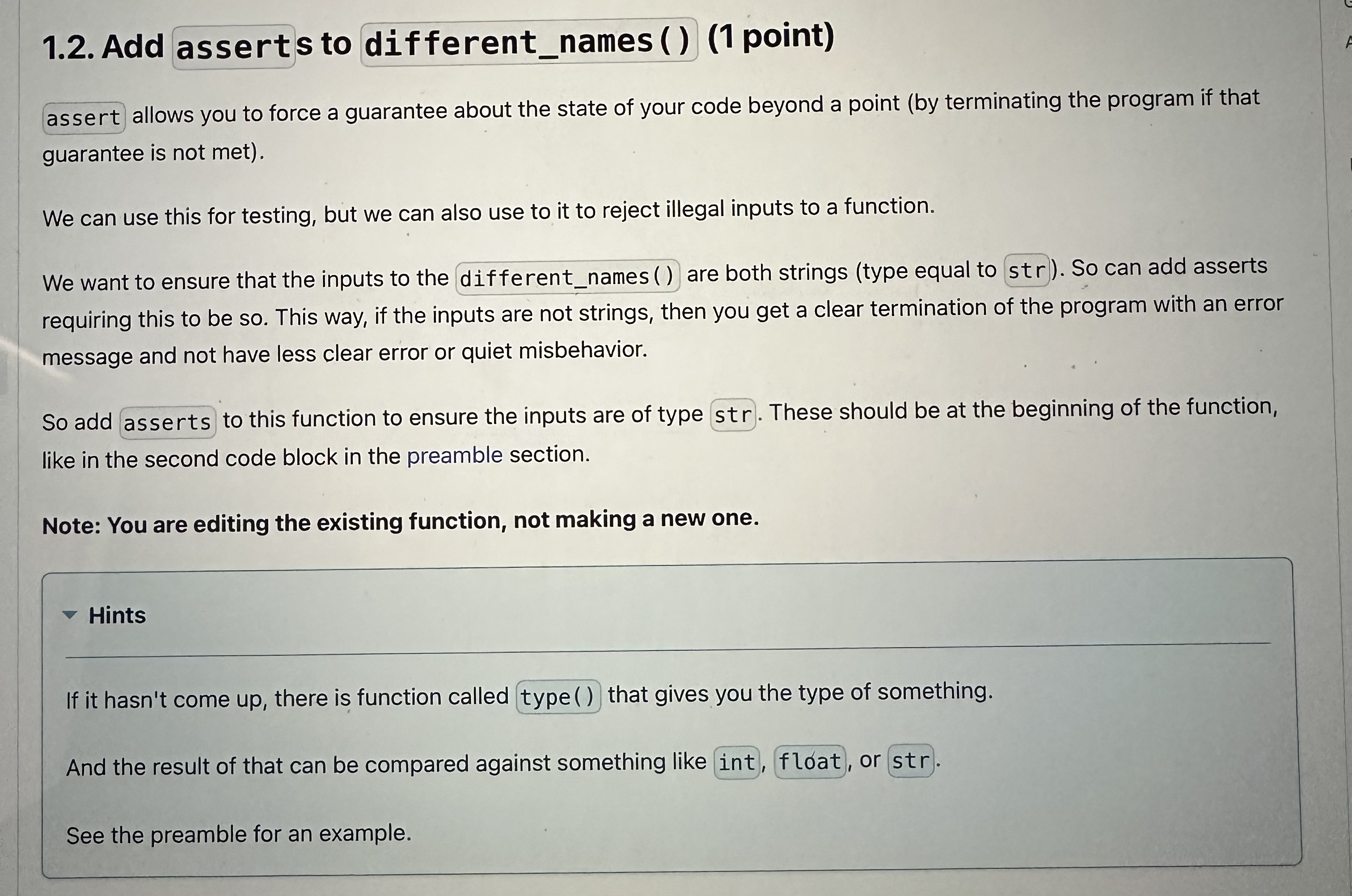 Solved Write a function named that takes in two strings, and | Chegg.com