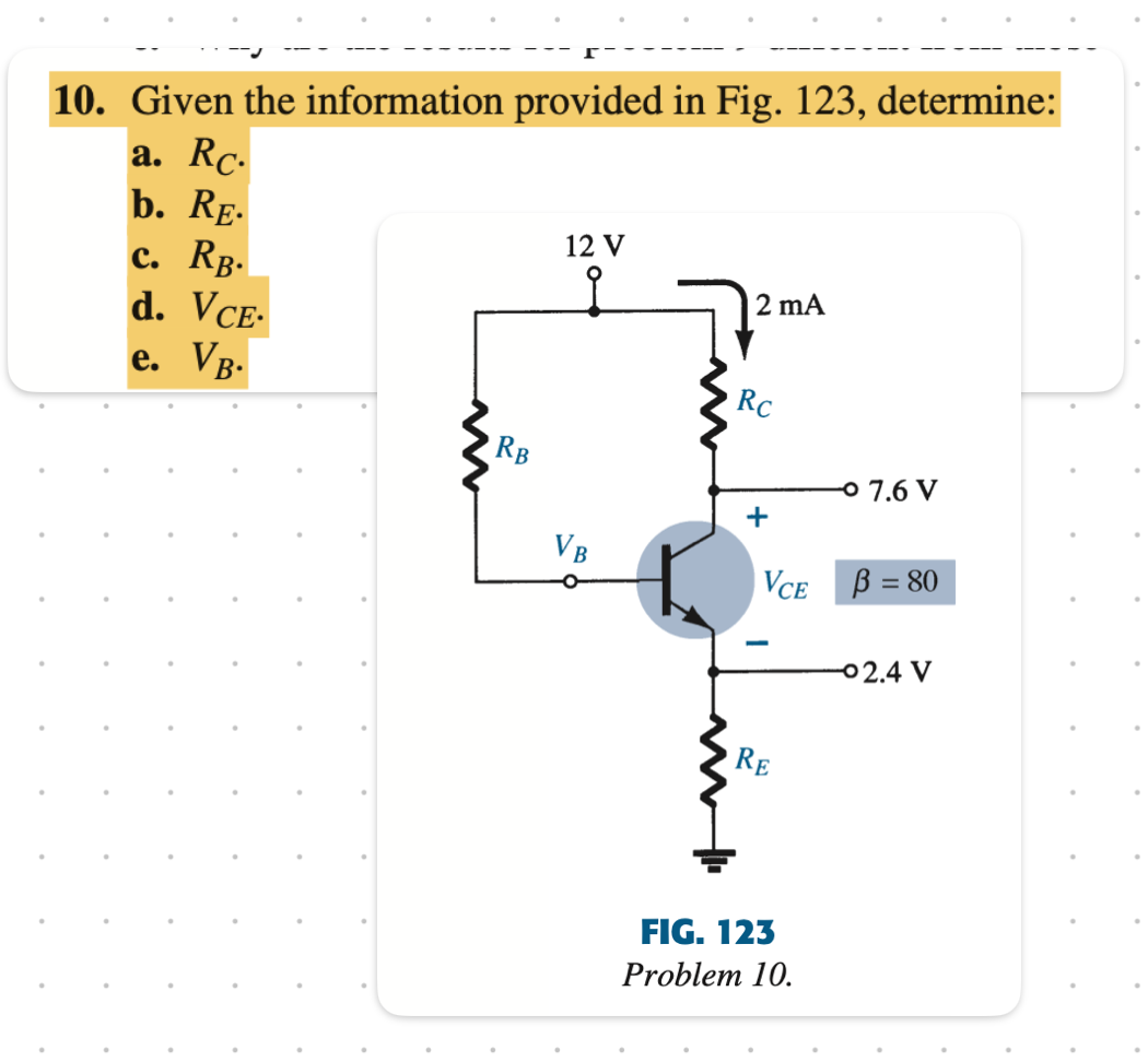 Solved 10. Given The Information Provided In Fig. 123, | Chegg.com