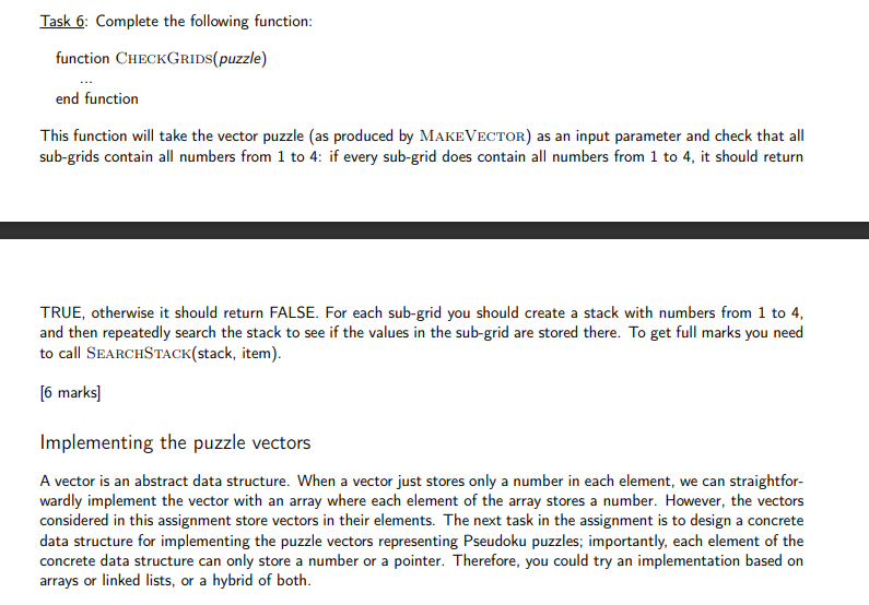 Solved Task 6: Complete the following function: function | Chegg.com