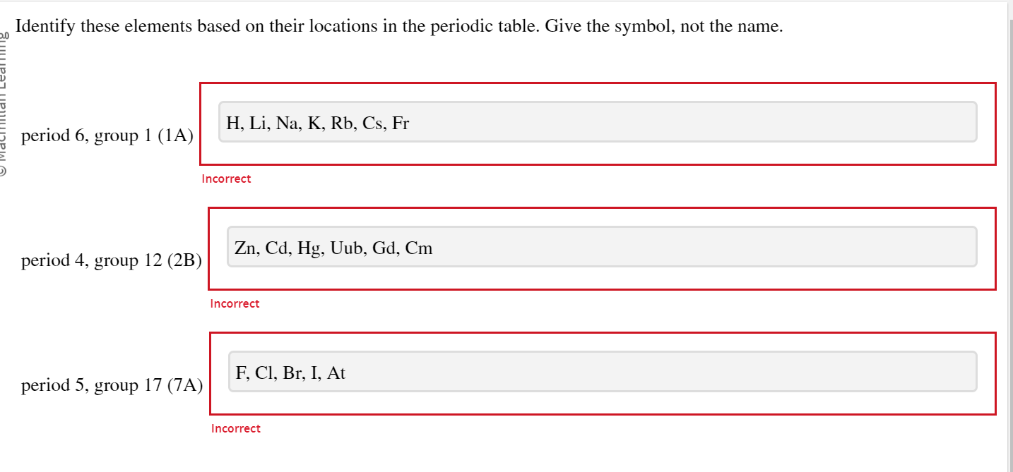 Identify these elements based on their locations in the periodic table. Give the symbol, not the name.
period 6, group 1 (1A)