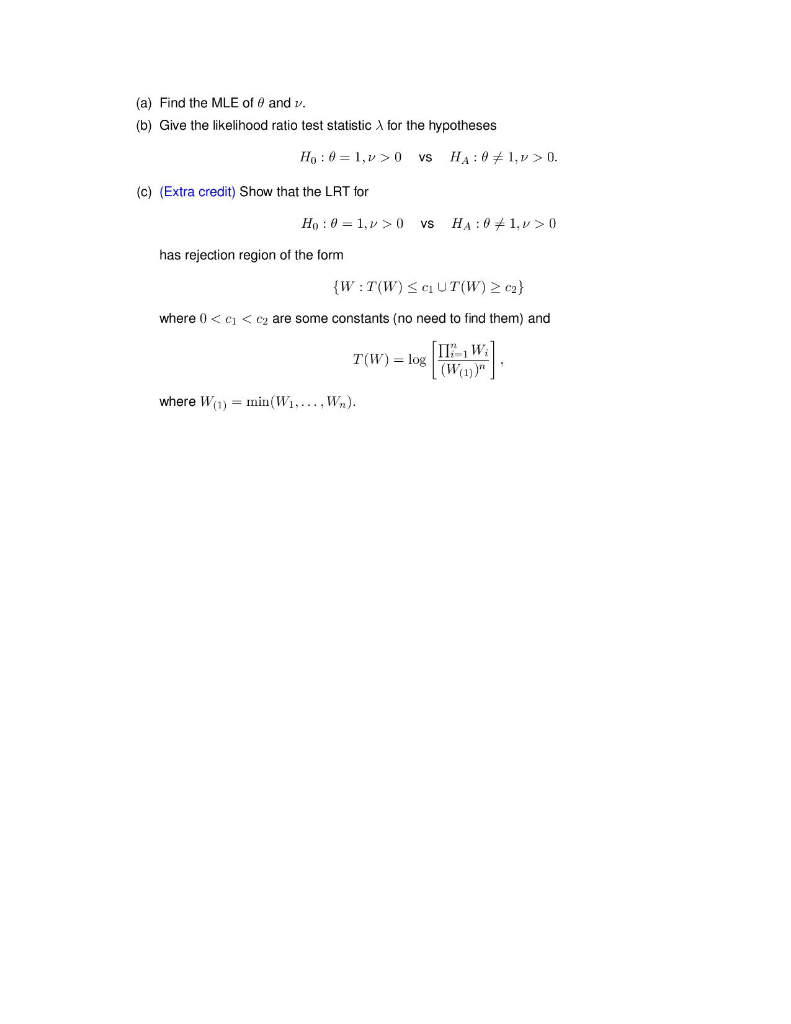 Solved 3 A Random Sample W1 Wn Is Drawn From A Distr Chegg Com