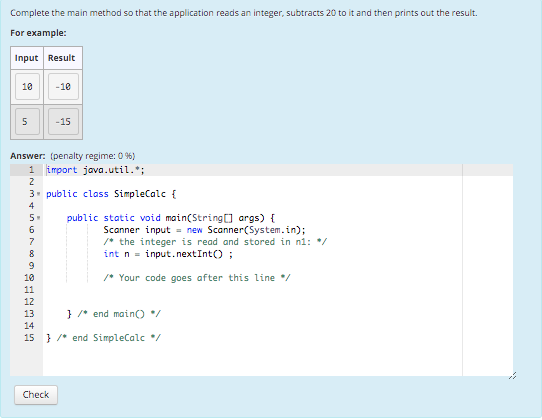 Solved Complete the main method so that the application | Chegg.com