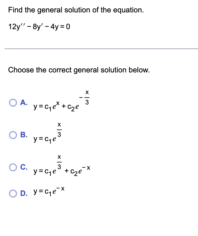 Solved Find the general solution of the equation. | Chegg.com