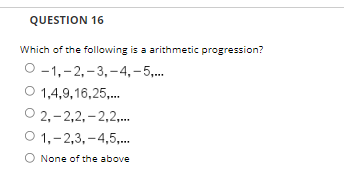 Solved QUESTION 16 Which of the following is a arithmetic | Chegg.com