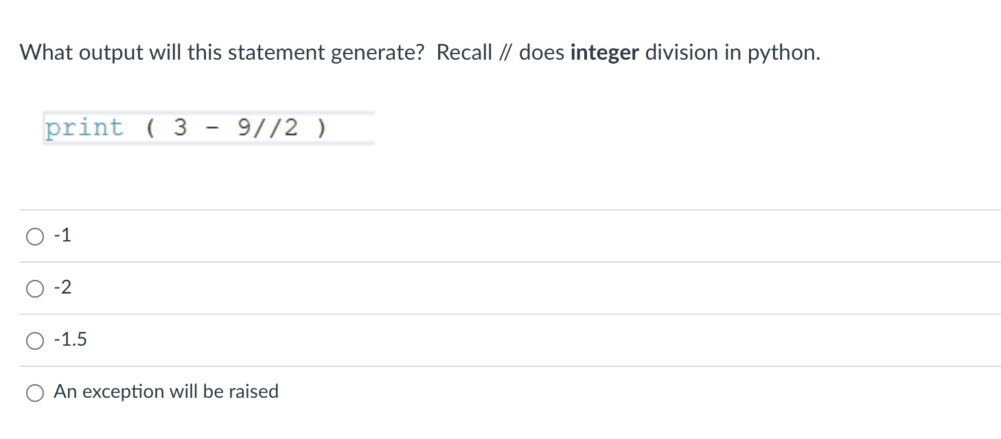 Solved What output will this statement generate? Recall // | Chegg.com