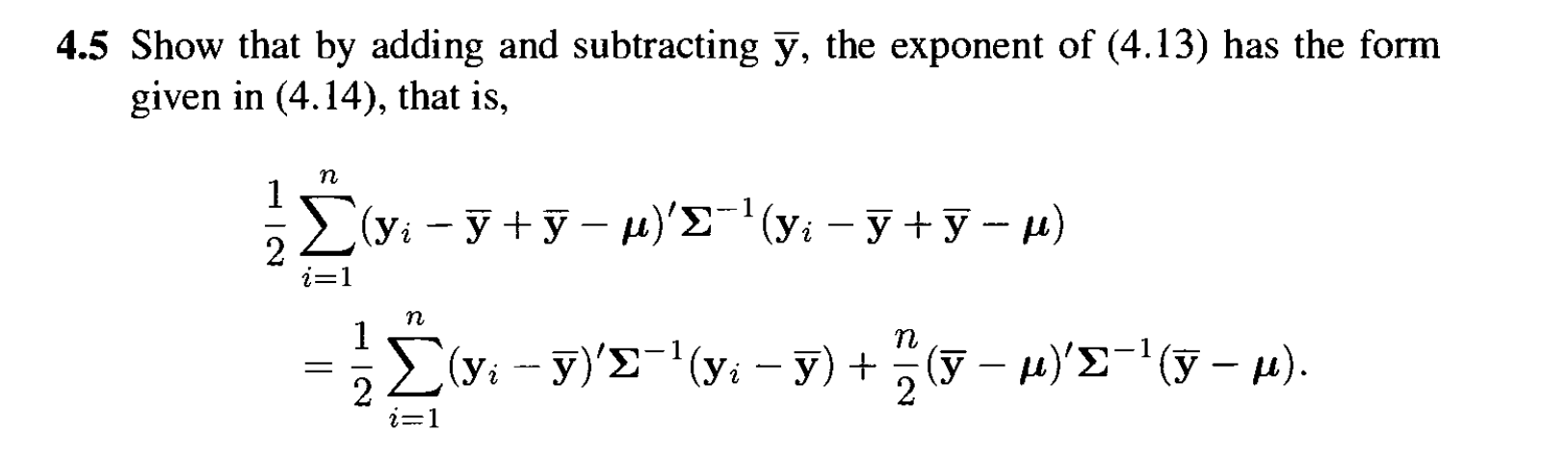 Solved 4.5 Show that by adding and subtracting y, the | Chegg.com