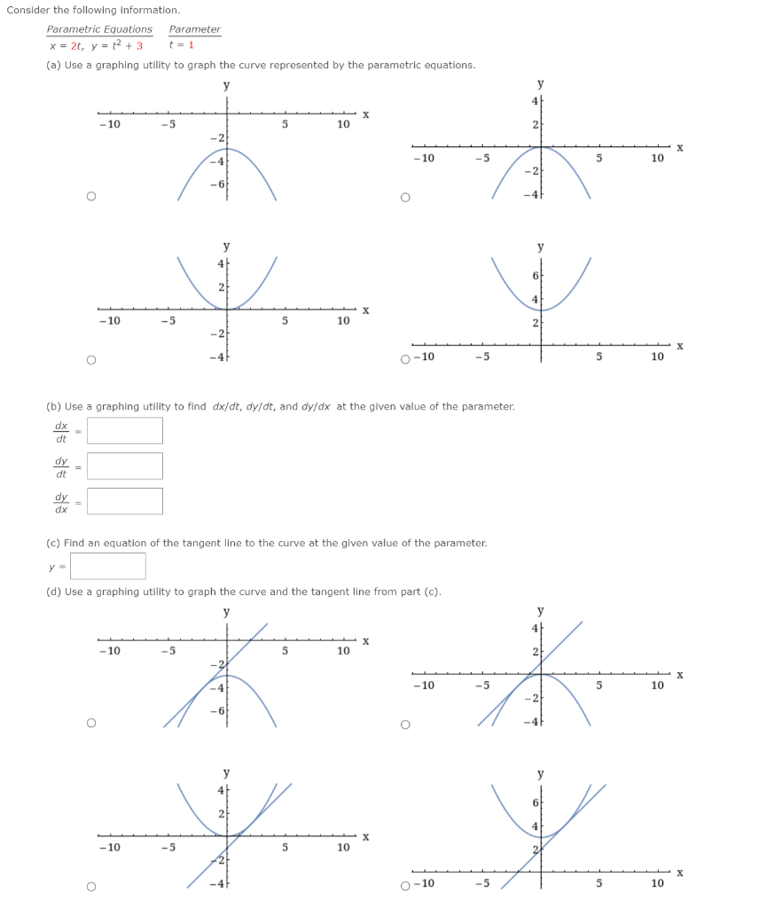 Solved Consider the following information. Parametric | Chegg.com