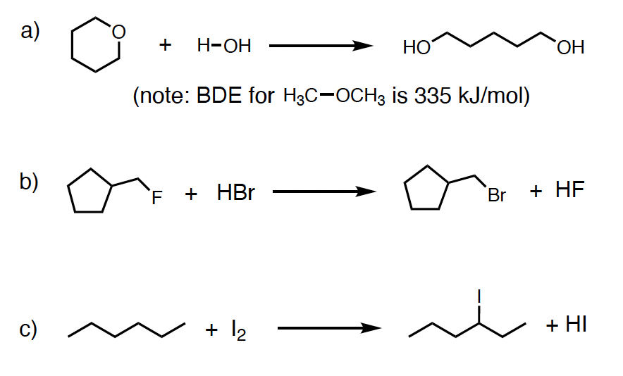 Calculate the ΔH of each reaction. Predict whether ΔS | Chegg.com