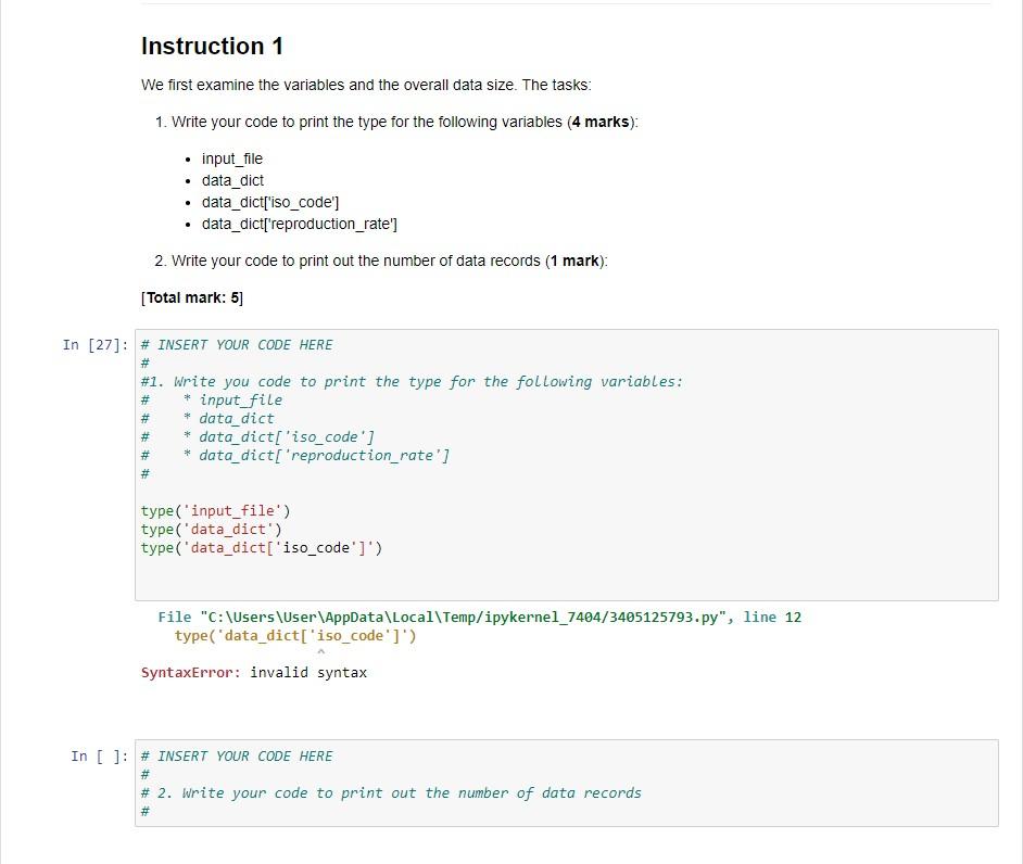 Solved how to write code to print the number of data records | Chegg.com