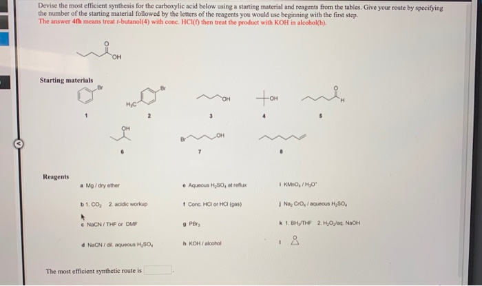 Solved Devise the most efficient synthesis for the | Chegg.com