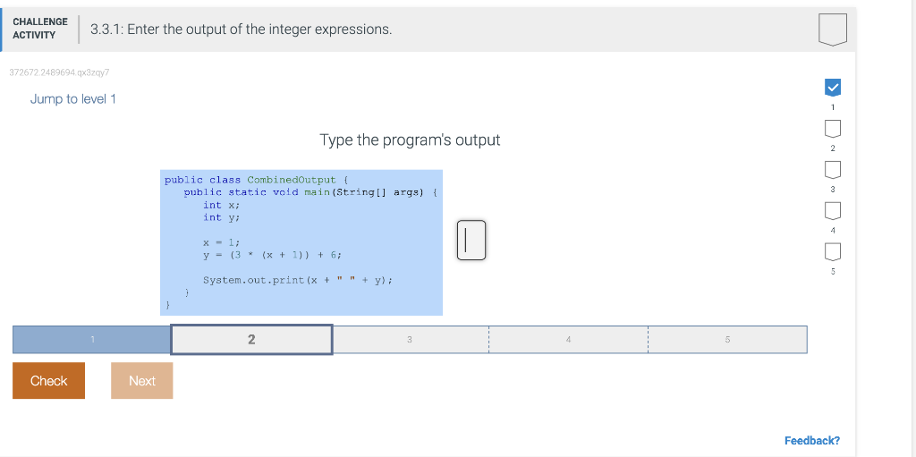 Solved CHALLENGE ACTIVITY 3.3.1: Enter the output of the | Chegg.com