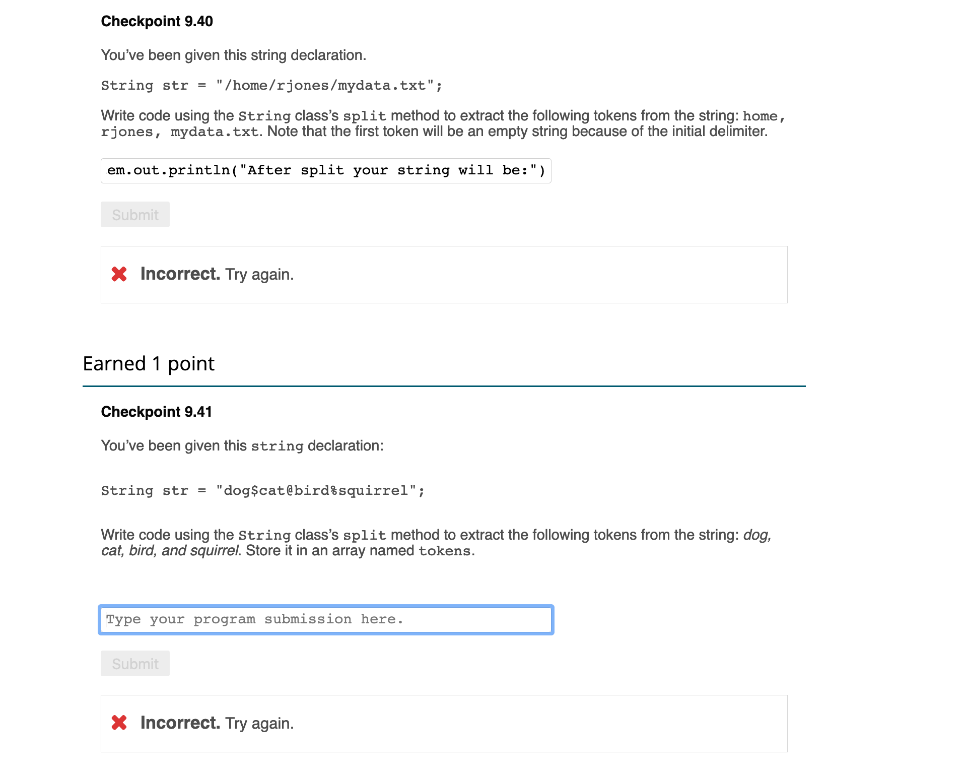 Solved Checkpoint 9.40 You've been given this string