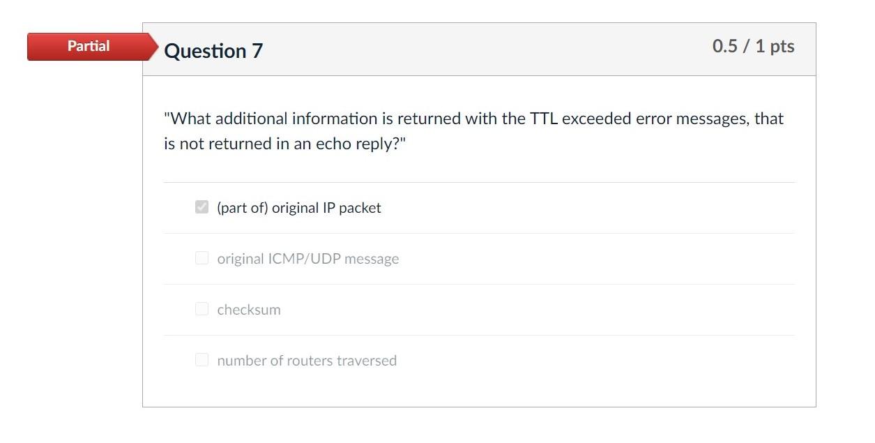 Solved Partial Question 4 0.5 / 1 pts Which of the following | Chegg.com