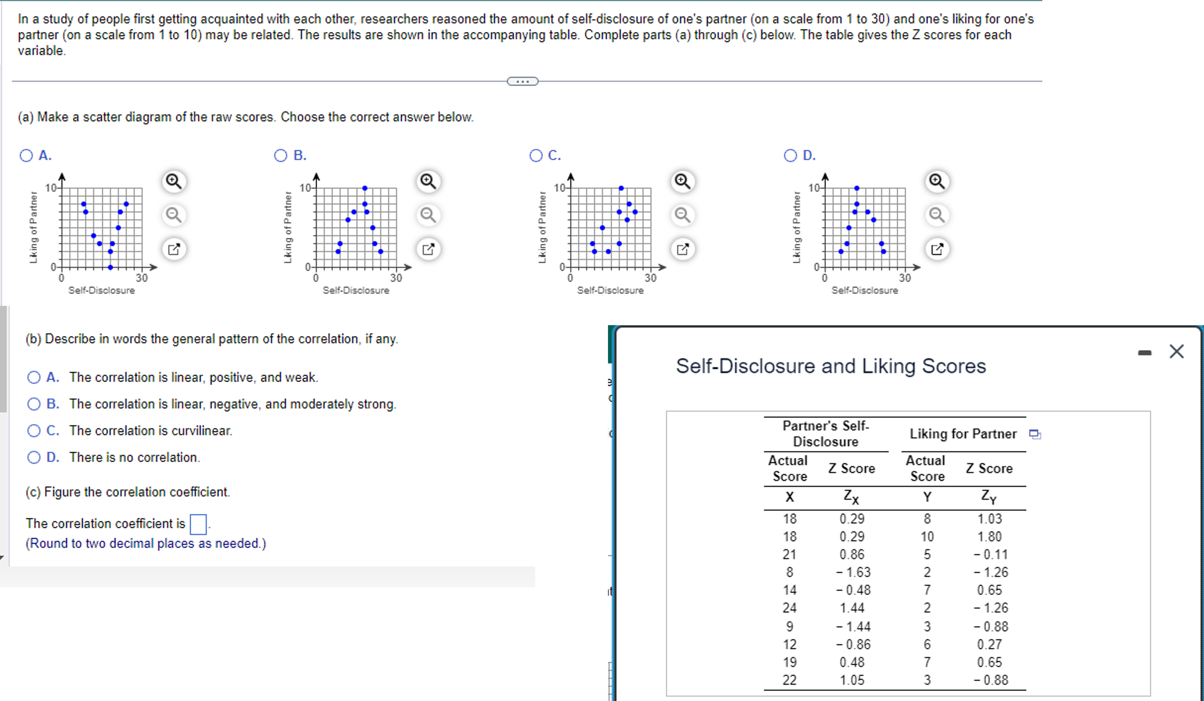 Solved In a study of people first getting acquainted with | Chegg.com