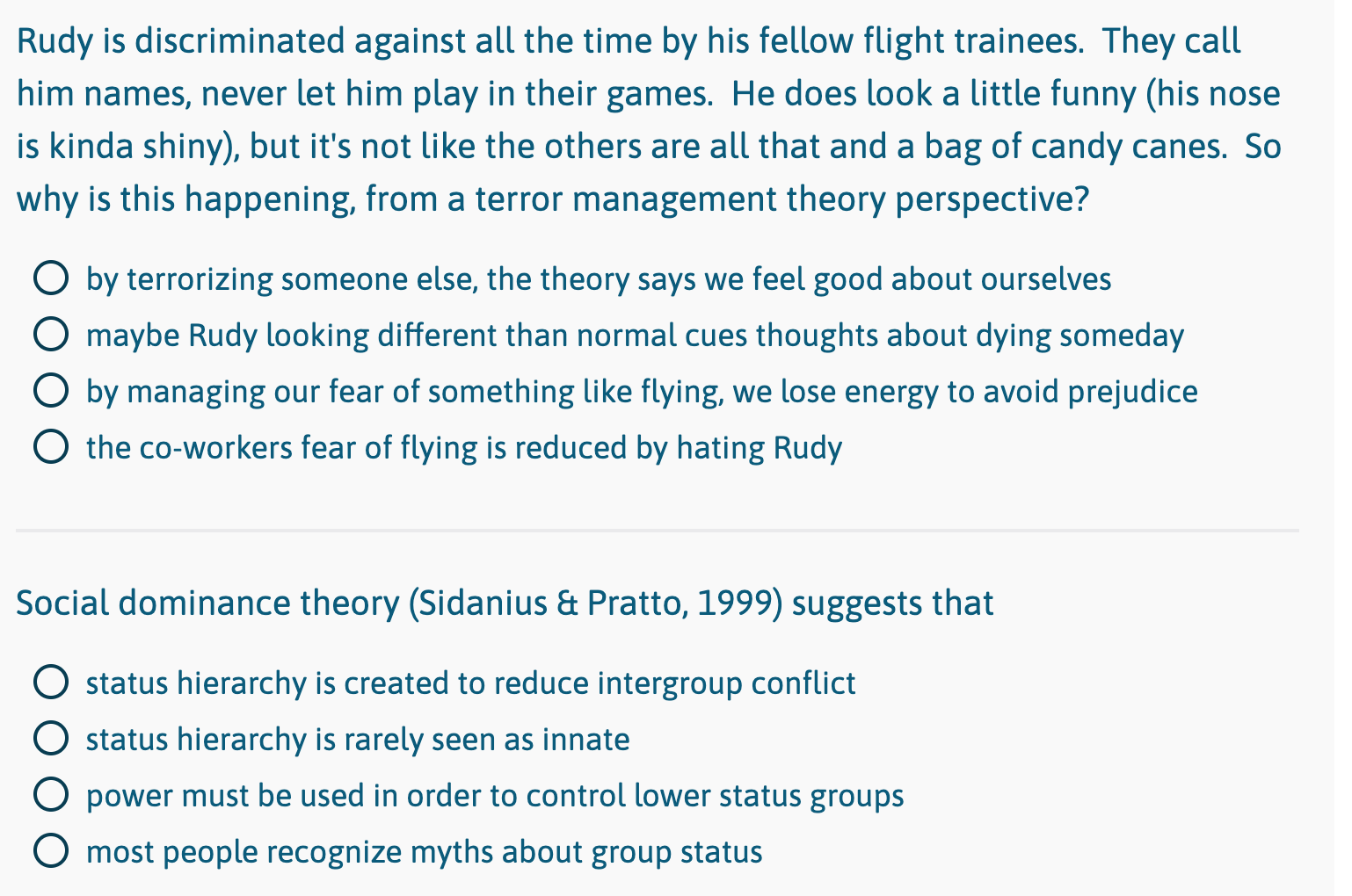 Solved Rudy is discriminated against all the time by his | Chegg.com