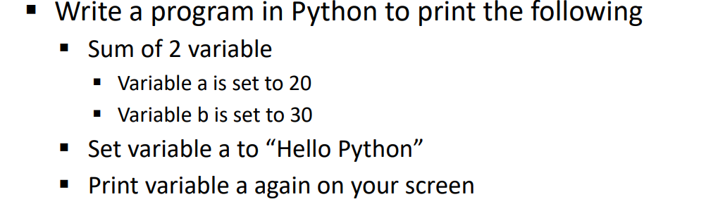 Solved • Write a program in Python to print the following · | Chegg.com
