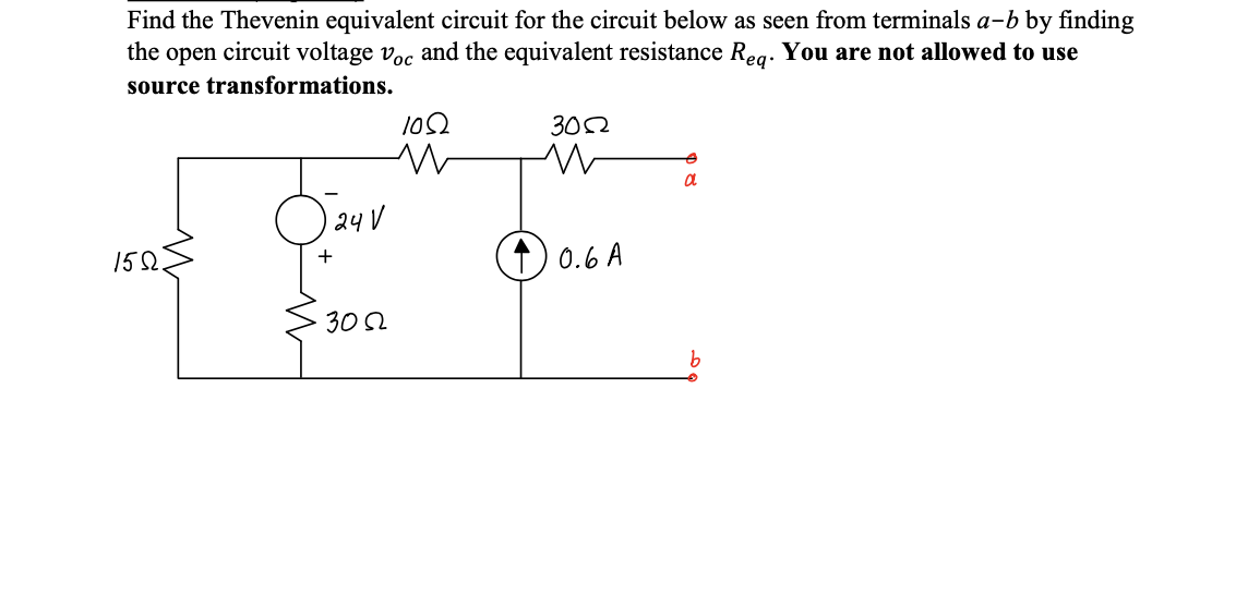 Solved Find The Thevenin Equivalent Circuit For The Circuit | Chegg.com