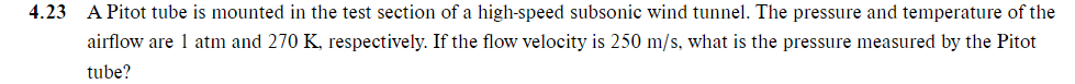 Solved .23 A Pitot tube is mounted in the test section of a | Chegg.com