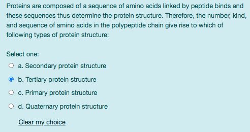 Solved Proteins are composed of a sequence of amino acids | Chegg.com