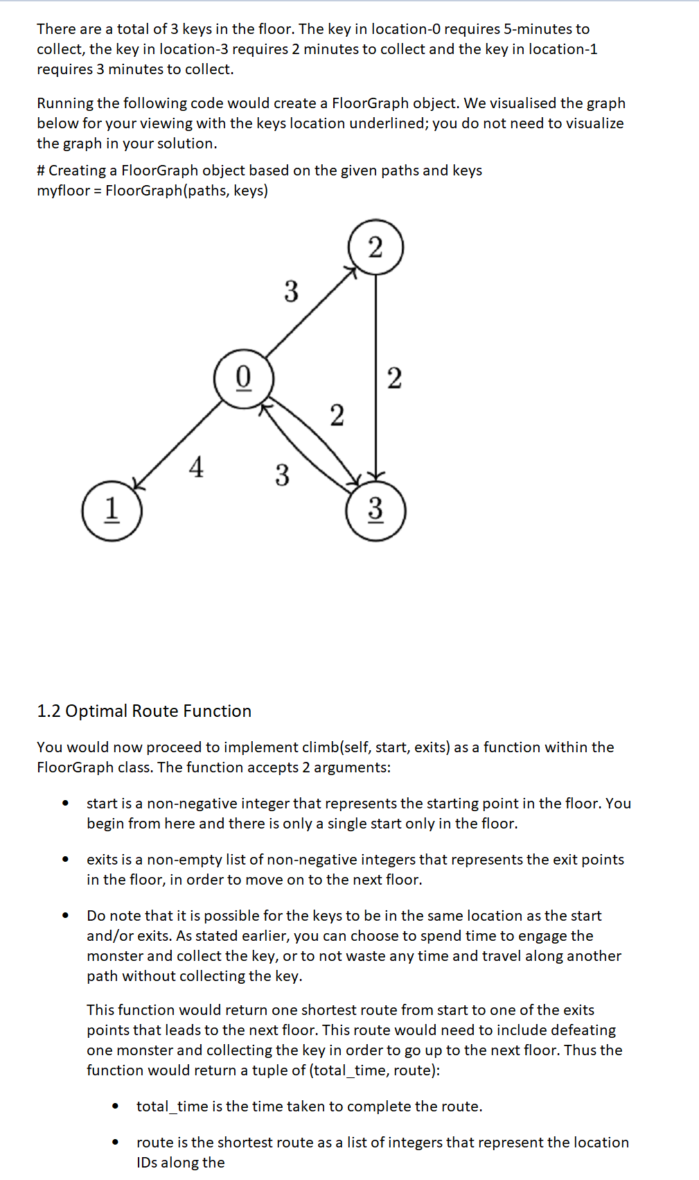 Solved path. If there are multiple routes that satisfy the | Chegg.com