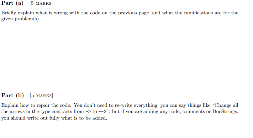 Solved Briefly explain what is wrong with the code on the | Chegg.com