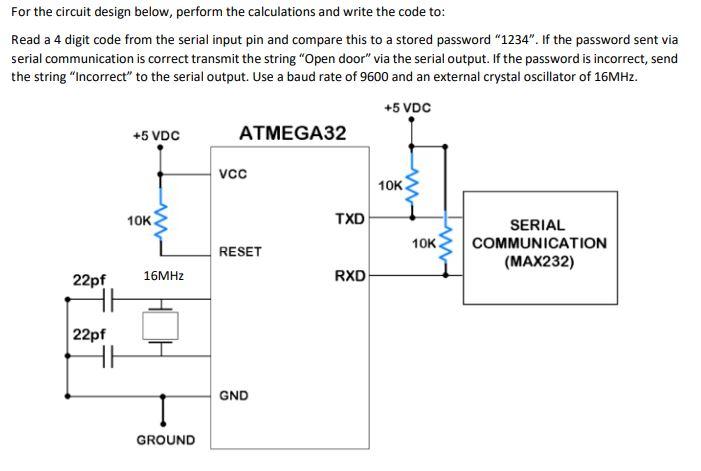 For the circuit design below, perform the | Chegg.com