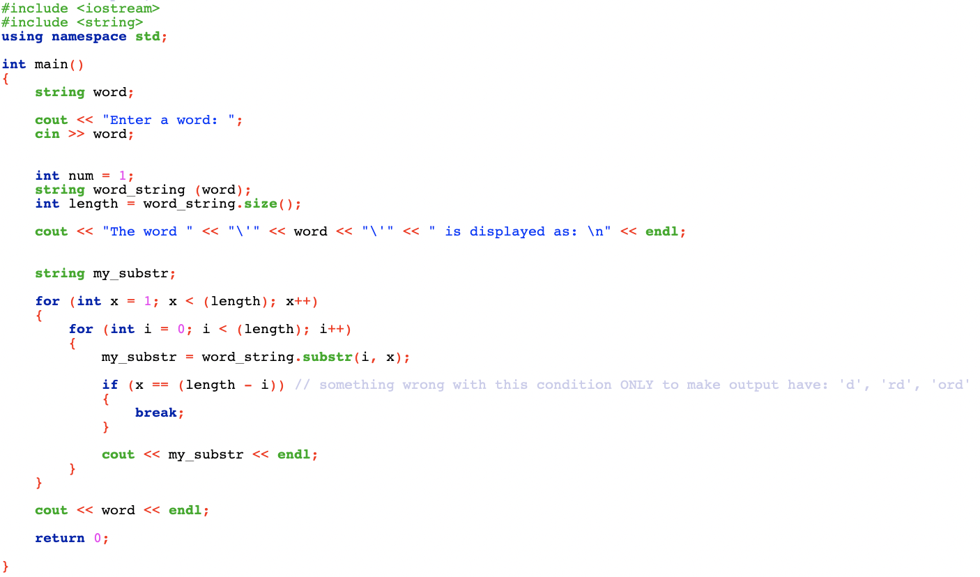 Solved Hi, I need help with fixing my code. The program is | Chegg.com