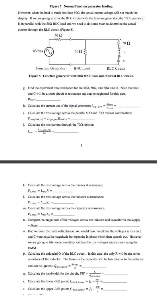 Solved Figure 7 Normal Function Generator Loading However Chegg