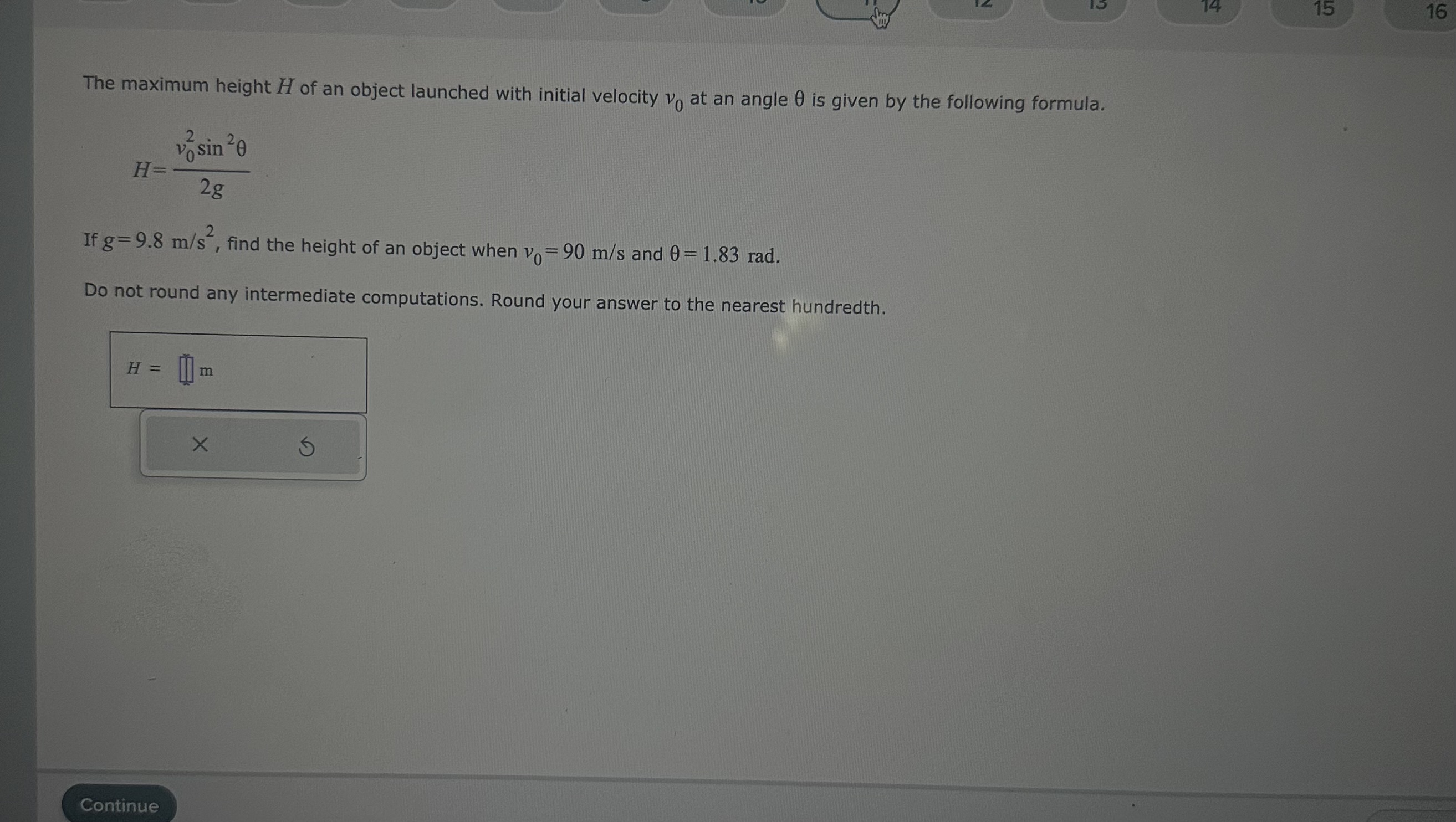 Solved The maximum height H of an object launched with | Chegg.com