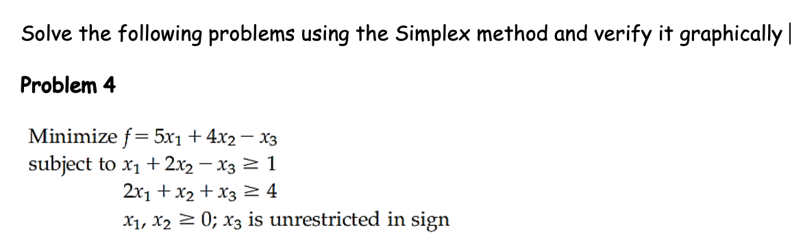 Solve the following problems using the Simplex method | Chegg.com