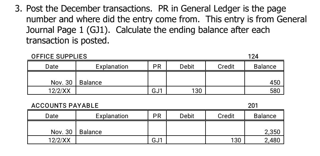 post-the-december-transactions-pr-in-general-ledger-chegg