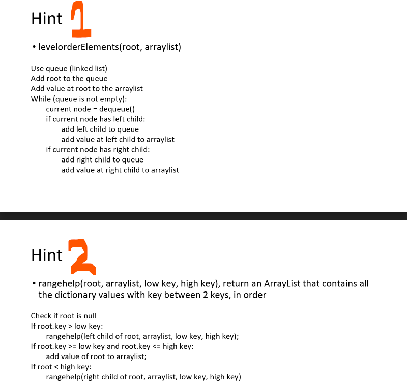 Solved Java Part A And B Use Hints Given To Make Chegg Com
