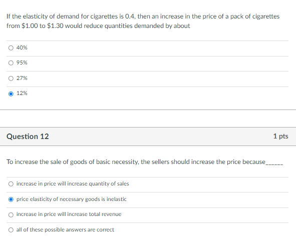 Solved If the elasticity of demand for cigarettes is 0.4, | Chegg.com