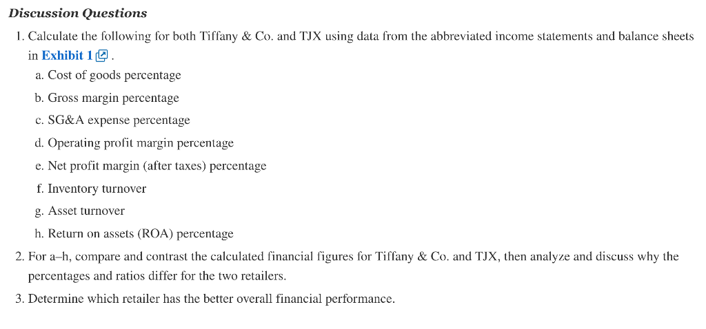 Tiffany and discount co assessment answers