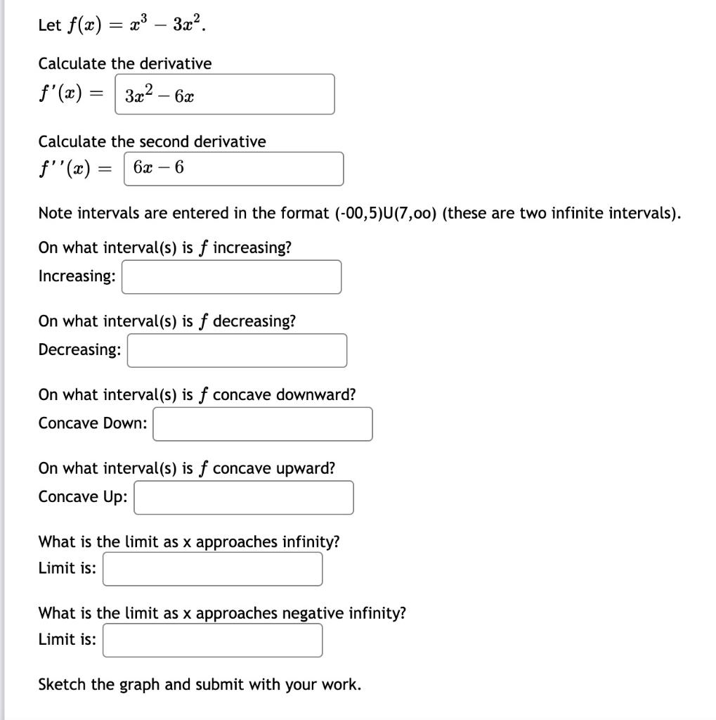 derivative of f x )= 3x 2 2x