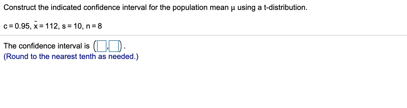 Solved Construct the indicated confidence interval for the | Chegg.com