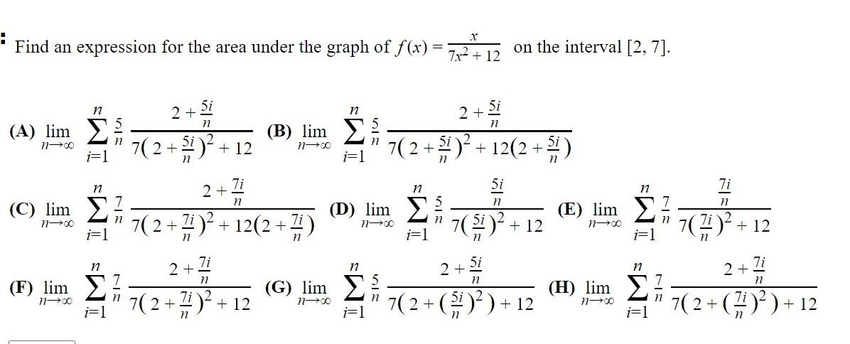 Solved . X - Find an expression for the area under the graph | Chegg.com