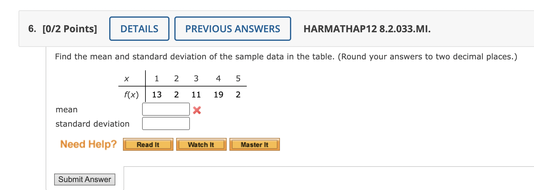 Solved Standard Deviation Chegg Com