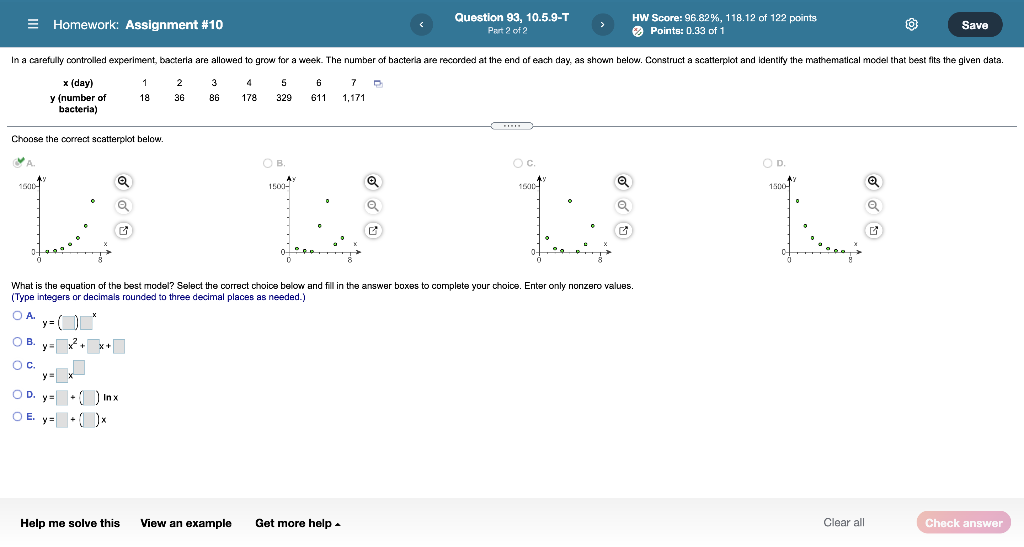 Solved In a carefully controlled experiment, bacteria are | Chegg.com