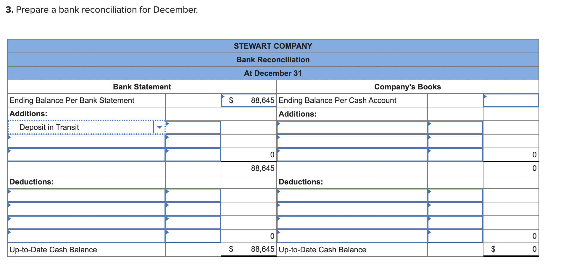 Solved Identifying Outstanding Checks and Deposits in | Chegg.com