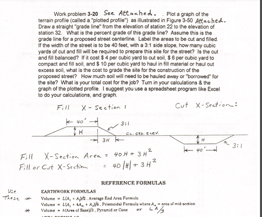 Solved Work problem 3-20 See Attached. Plot a graph of the | Chegg.com