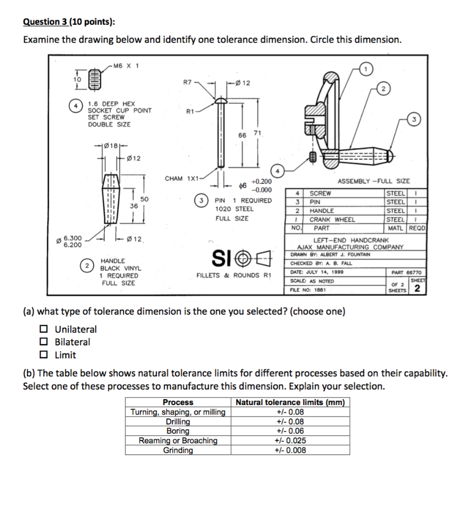 hex socket tolerances