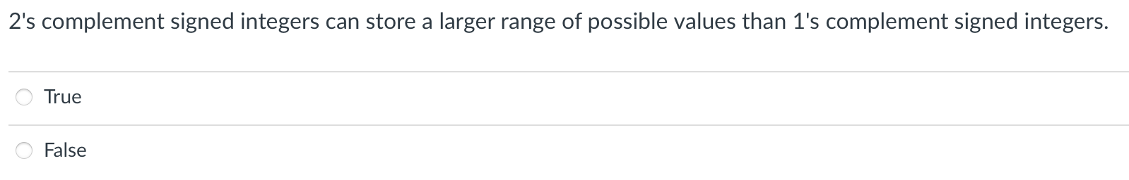 Solved 2's complement signed integers can store a larger | Chegg.com