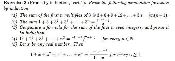 Solved 3 1 1 2 Exercise 3 Proofs By Induction Part 1 Chegg