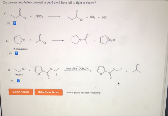 Solved Do the reactions below proceed in good yield from | Chegg.com