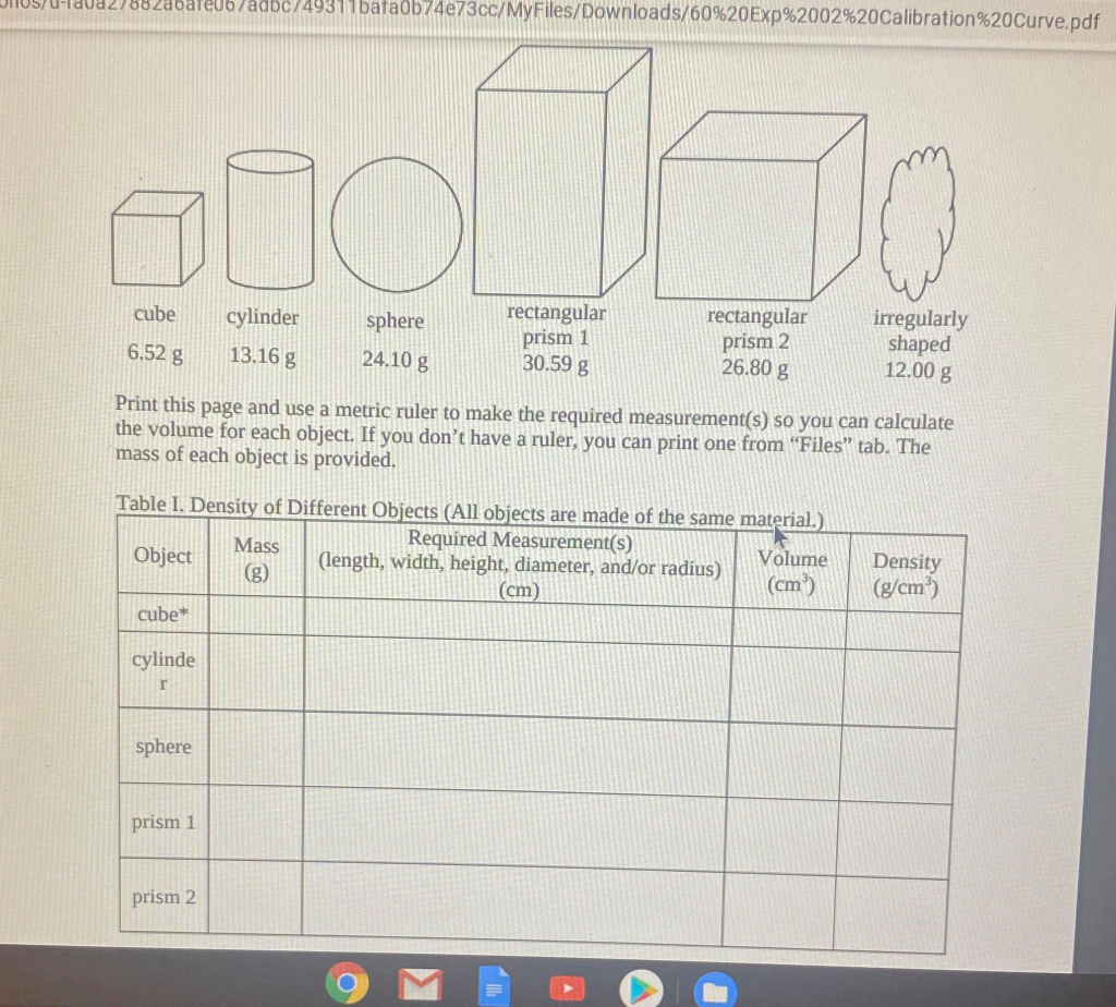 Experiment 2 Graphing and Measurements Report Sheet | Chegg.com